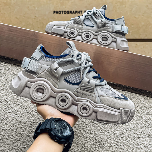 𝔾𝕣𝕠𝕦𝕟𝕕ℤ𝕖𝕣𝕠®－Flexing－shoes✥2024✥美式秋冬款復古麂皮坦克車男女中性走路休閒鞋XL01