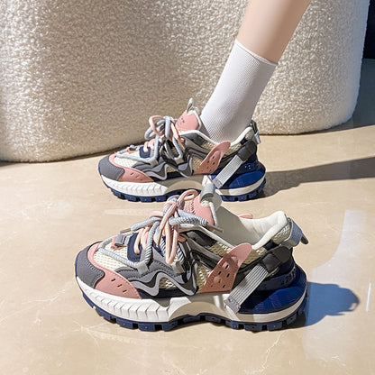 𝔾𝕣𝕠𝕦𝕟𝕕ℤ𝕖𝕣𝕠®－Flexing－shoes✥2024✥美式早秋拼色新款女款增高運動風走路鞋(35-40號)CM995