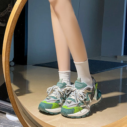 𝔾𝕣𝕠𝕦𝕟𝕕ℤ𝕖𝕣𝕠®－Flexing－shoes✥2024✥美式早秋拼色新款女款增高運動風走路鞋(35-40號)CM995