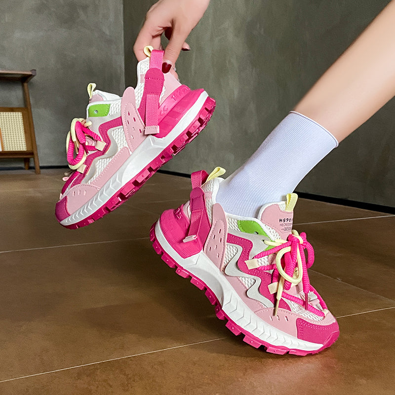 𝔾𝕣𝕠𝕦𝕟𝕕ℤ𝕖𝕣𝕠®－Flexing－shoes✥2024✥美式早秋拼色新款女款增高運動風走路鞋(35-40號)CM995