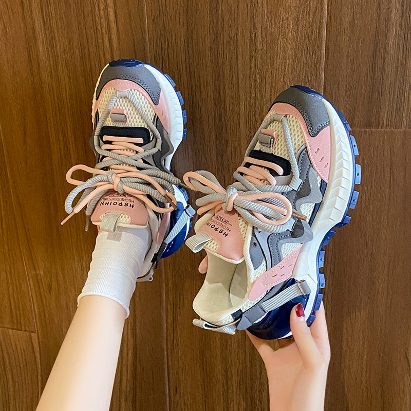 𝔾𝕣𝕠𝕦𝕟𝕕ℤ𝕖𝕣𝕠®－Flexing－shoes✥2024✥美式早秋拼色新款女款增高運動風走路鞋(35-40號)CM995