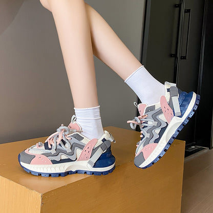 𝔾𝕣𝕠𝕦𝕟𝕕ℤ𝕖𝕣𝕠®－Flexing－shoes✥2024✥美式早秋拼色新款女款增高運動風走路鞋(35-40號)CM995