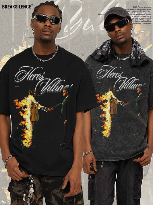 G.Z邁阿密南岸𝔾𝕣𝕠𝕦𝕟𝕕ℤ𝕖𝕣𝕠®✥南裝大佬✥ 美式嘻哈水洗重磅數男女中性MetroBoomin短袖上衣T-Shirt(亞洲版型)