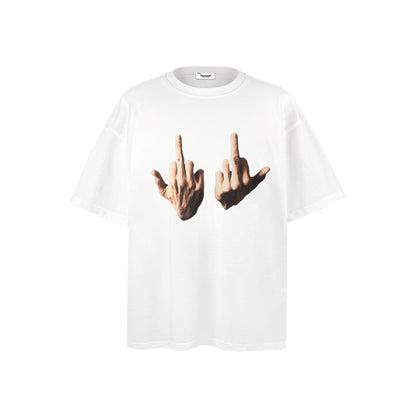 G.Z 邁阿密南岸✥𝔾𝕣𝕠𝕦𝕟𝕕ℤ𝕖𝕣𝕠®✥２０２4南裝大佬/美式嘻哈照片中指純棉男女中性T-Shirt上衣