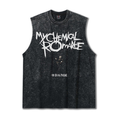 G.Z邁阿密南岸𝔾𝕣𝕠𝕦𝕟𝕕ℤ𝕖𝕣𝕠®✥南裝大佬✥ 美式嘻哈水洗重磅數男女中性My Chemica坎肩背心亞洲版型)