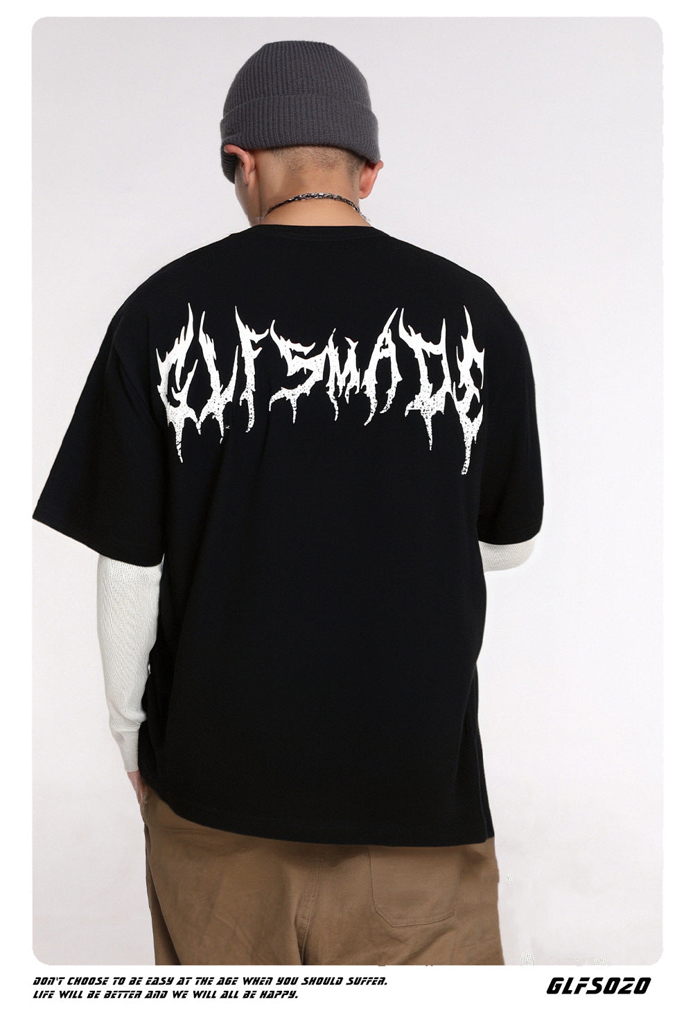 𝔾𝕣𝕠𝕦𝕟𝕕ℤ𝕖𝕣𝕠®2026年秋冬款復古皇家獅子圓領假兩件長袖上衣T-SHIRT