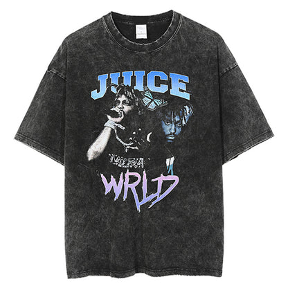 G.Z 邁阿密南岸✥𝔾𝕣𝕠𝕦𝕟𝕕ℤ𝕖𝕣𝕠®✥２０２4南裝大佬/美式嘻哈Juice-Wrld寬鬆厚磅數純棉男女中性T-Shirt上衣