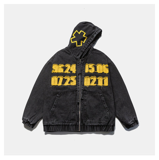 🔥𝔾𝕣𝕠𝕦𝕟𝕕⇔ℤ𝕖𝕣𝕠®25-26年秋冬新款vintag經典復古拼布連帽夾克牛仔外套