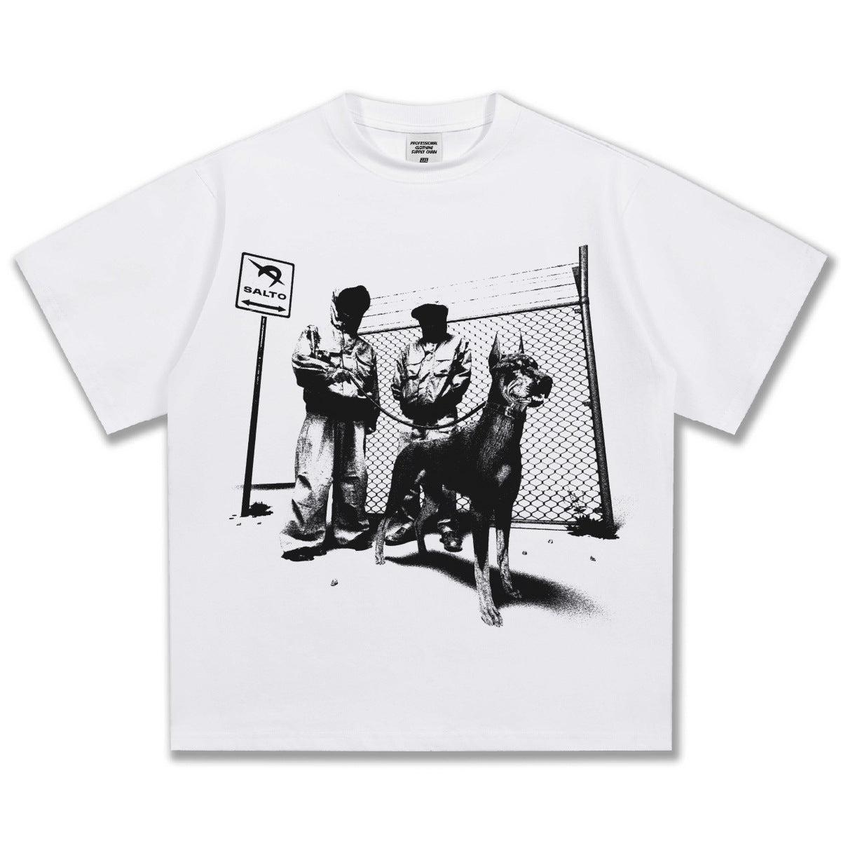 G.Z邁阿密南岸𝔾𝕣𝕠𝕦𝕟𝕕ℤ𝕖𝕣𝕠®✥南裝大佬✥ 美式嘻哈水洗重磅數男女中性杜賓犬短袖上衣T-Shirt(亞洲版型)