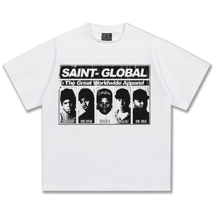 G.Z邁阿密南岸𝔾𝕣𝕠𝕦𝕟𝕕ℤ𝕖𝕣𝕠®✥南裝大佬✥ 美式嘻哈水洗重磅數男女中性N.W.A短袖上衣T-Shirt(亞洲版型)