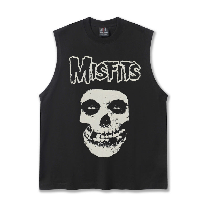 G.Z邁阿密南岸𝔾𝕣𝕠𝕦𝕟𝕕ℤ𝕖𝕣𝕠®✥南裝大佬✥ 美式嘻哈水洗重磅數男女中性Misfits坎肩背心亞洲版型)