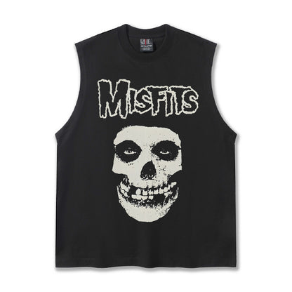 G.Z邁阿密南岸𝔾𝕣𝕠𝕦𝕟𝕕ℤ𝕖𝕣𝕠®✥南裝大佬✥ 美式嘻哈水洗重磅數男女中性Misfits坎肩背心亞洲版型)