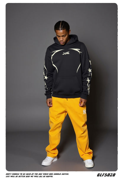 𝔾𝕣𝕠𝕦𝕟𝕕ℤ𝕖𝕣𝕠®2026年秋冬款歐洲街頭風格簡約字母連帽長袖上衣T-SHIRT