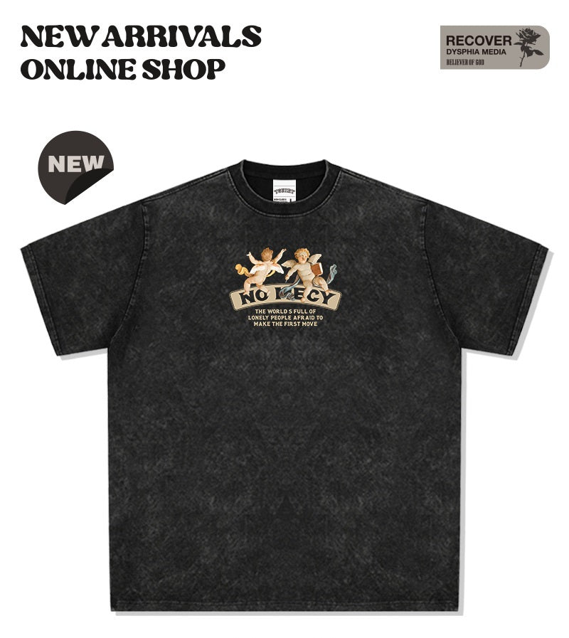 G.Z邁阿密南岸✥𝔾𝕣𝕠𝕦𝕟𝕕ℤ𝕖𝕣𝕠®✥2025年南裝大佬/美式嘻哈寬鬆重磅數No Mecy天使男女中性T-Shirt上衣