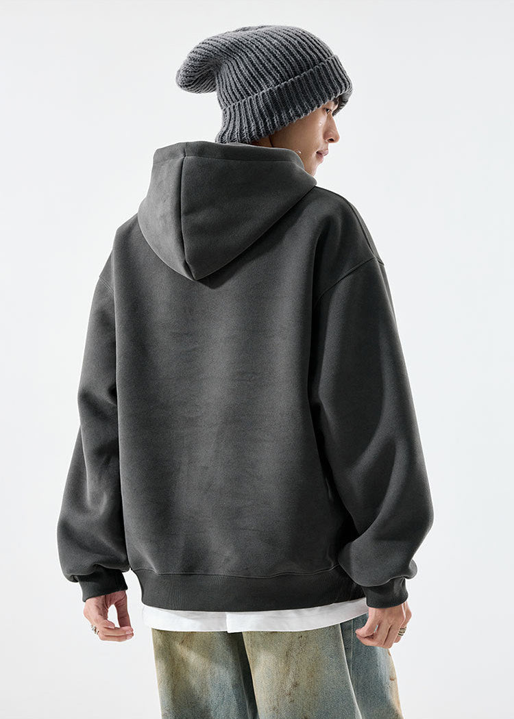 𝔾𝕣𝕠𝕦𝕟𝕕ℤ𝕖𝕣𝕠®2026年秋冬款復古發泡字母寬鬆連帽長袖大學T-SHIRT