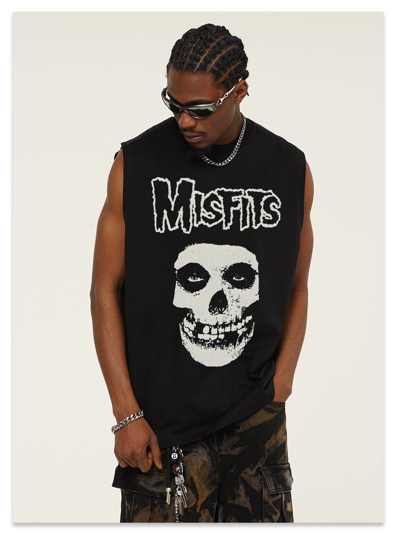 G.Z邁阿密南岸𝔾𝕣𝕠𝕦𝕟𝕕ℤ𝕖𝕣𝕠®✥南裝大佬✥ 美式嘻哈水洗重磅數男女中性Misfits坎肩背心亞洲版型)