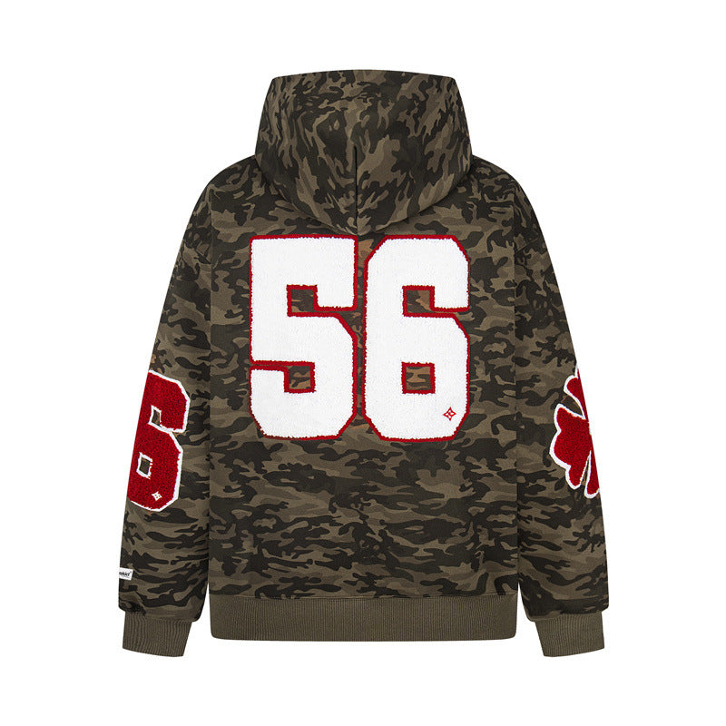 𝔾𝕣𝕠𝕦𝕟𝕕ℤ𝕖𝕣𝕠®2026年秋冬款新款經典復古老花數字連帽夾克外套 4色