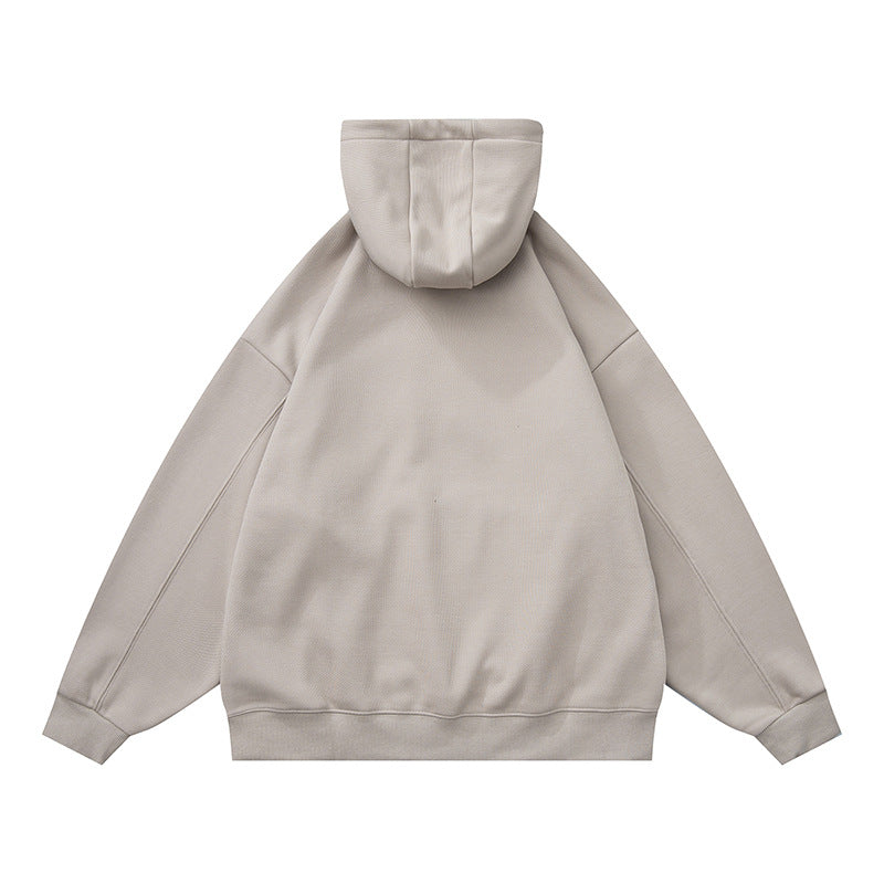 𝔾𝕣𝕠𝕦𝕟𝕕ℤ𝕖𝕣𝕠®2026年秋冬款復古新款厚磅數貼布字母連帽長袖T-shrit 3色