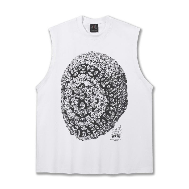 G.Z邁阿密南岸𝔾𝕣𝕠𝕦𝕟𝕕ℤ𝕖𝕣𝕠®✥南裝大佬✥ 美式嘻哈水洗重磅數男女中性kanye west坎肩背心亞洲版型)