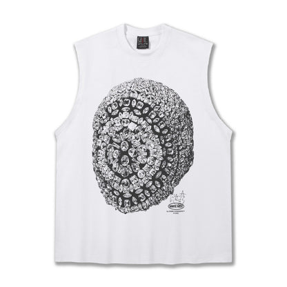 G.Z邁阿密南岸𝔾𝕣𝕠𝕦𝕟𝕕ℤ𝕖𝕣𝕠®✥南裝大佬✥ 美式嘻哈水洗重磅數男女中性kanye west坎肩背心亞洲版型)