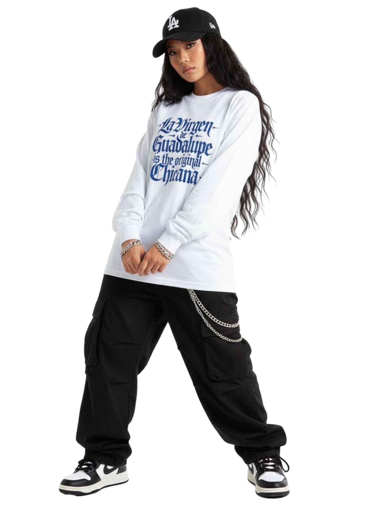 𝔾𝕣𝕠𝕦𝕟𝕕ℤ𝕖𝕣𝕠🎭♠墨西哥♠匪幫⚂25-26年⚅美式嘻哈厚磅數哥德字母內搭長袖男女上衣T-SHIRT