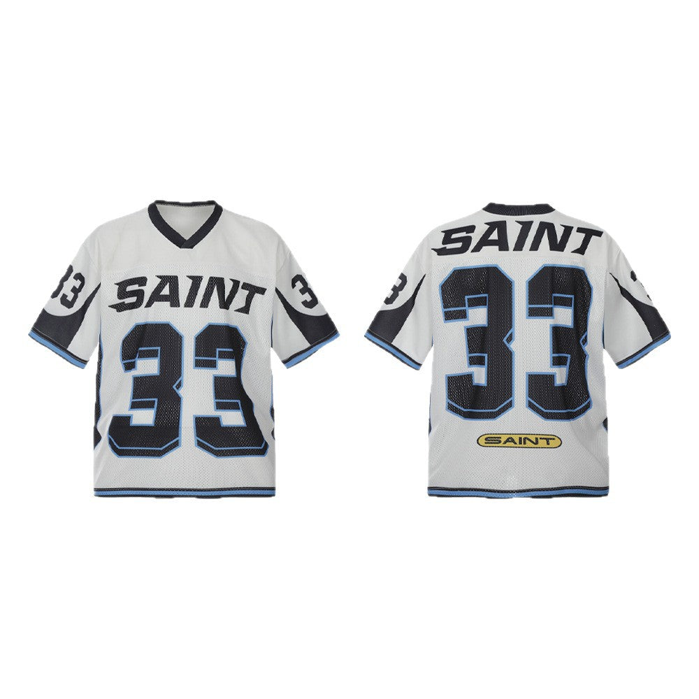 ☠𝔾𝕣𝕠𝕦𝕟𝕕ℤ𝕖𝕣𝕠®♛GZ嘻哈♛2025年SS-美式新款33号透氣短袖球衣T-Shirt上衣