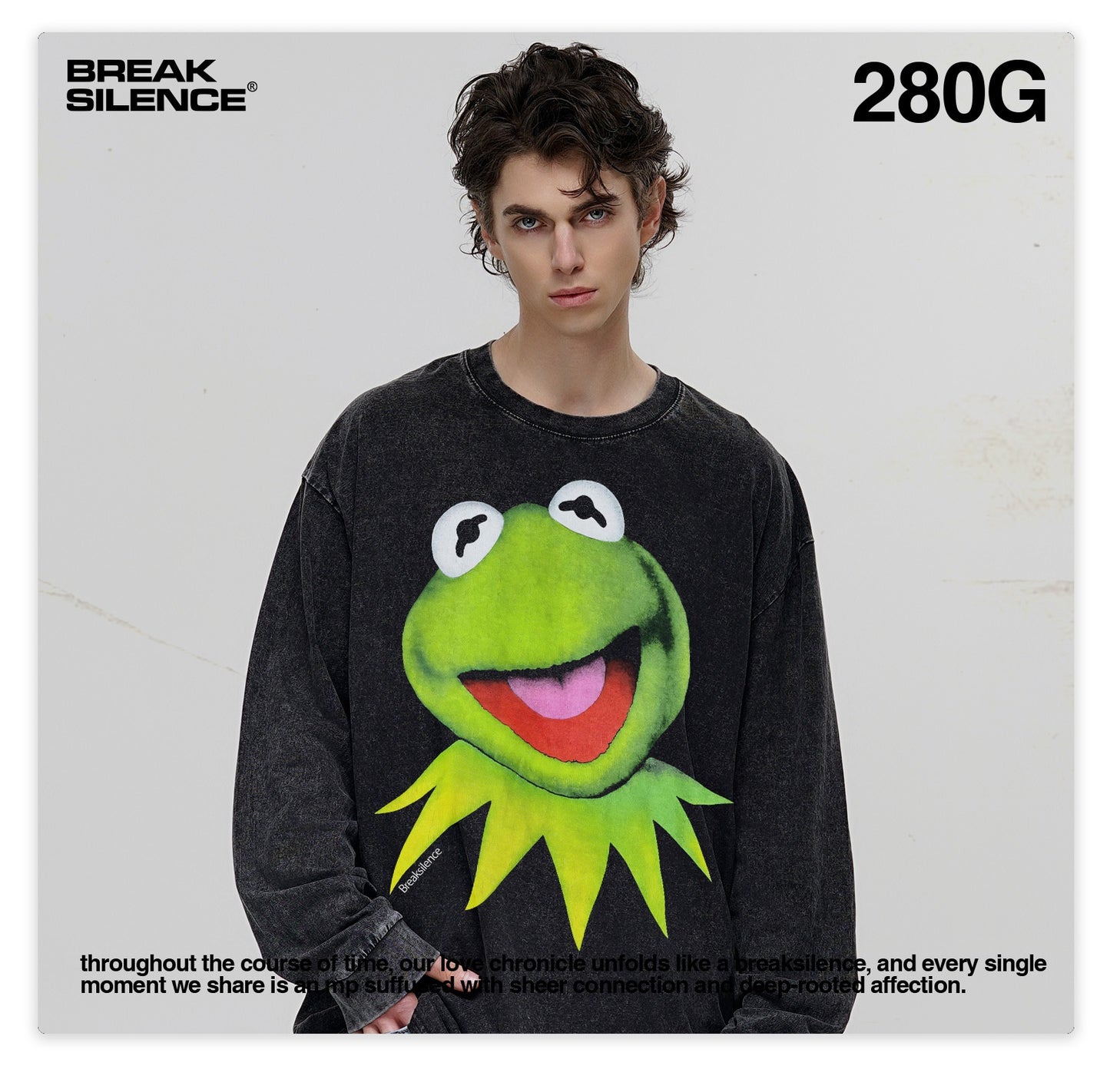 G.Z邁阿密南岸𝔾𝕣𝕠𝕦𝕟𝕕ℤ𝕖𝕣𝕠®✥南裝大佬✥ 美式嘻哈水280g綠色蛙蛙長袖上衣T-Shirt