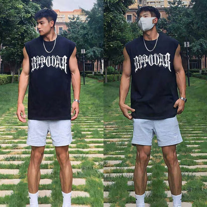 ♠𝔾𝕣𝕠𝕦𝕟𝕕ℤ𝕖𝕣𝕠♠美式風格夏日新款棉質無限符號大尺寸無袖背心