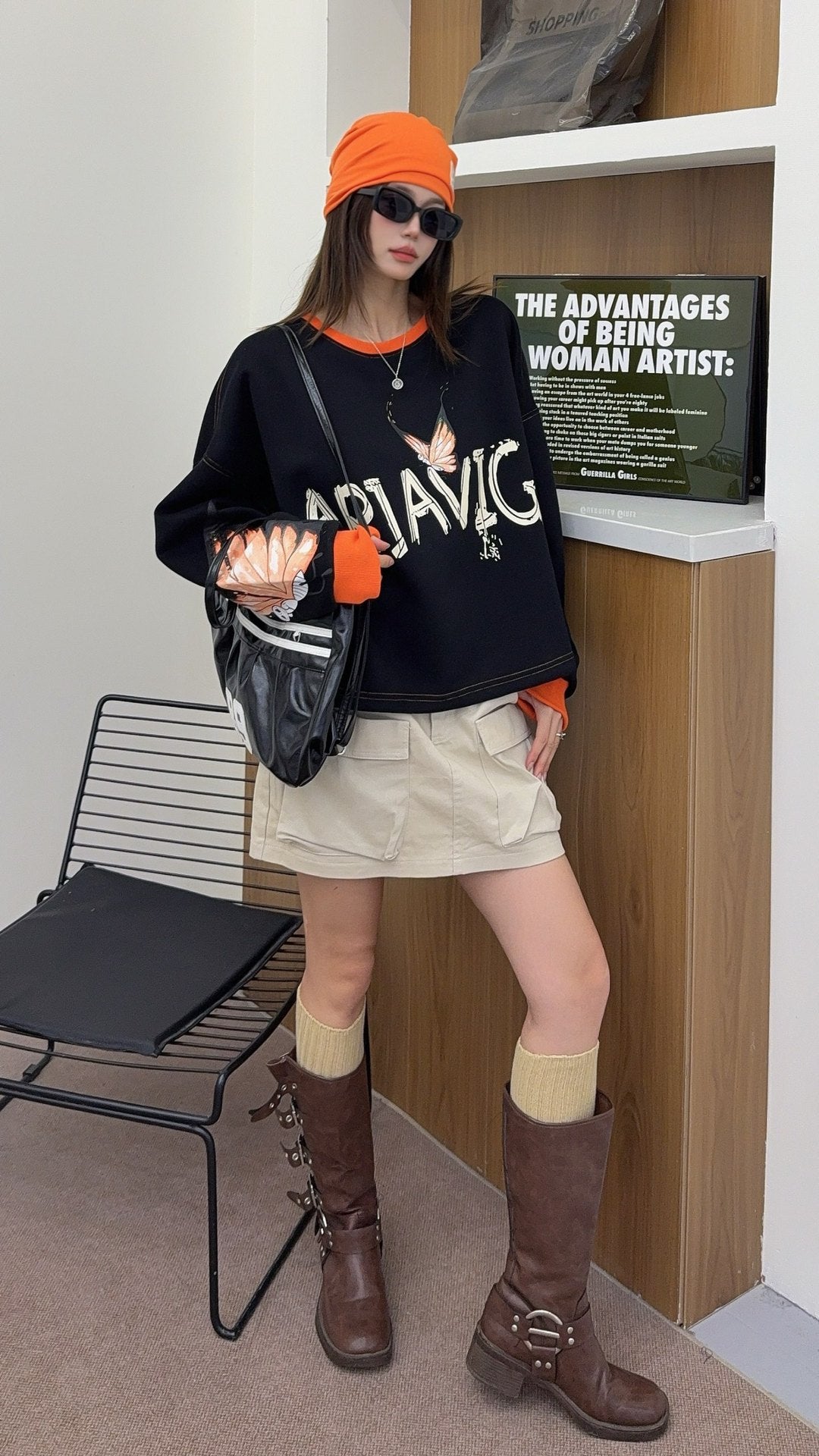 🄶🅁🄾🅄🄽🄳♾🅉🄴🅁🄾25-26SS♾無性別穿搭OverSize美式新款炫彩蝴蝶長袖上衣T-SHIRT(現貨優惠)