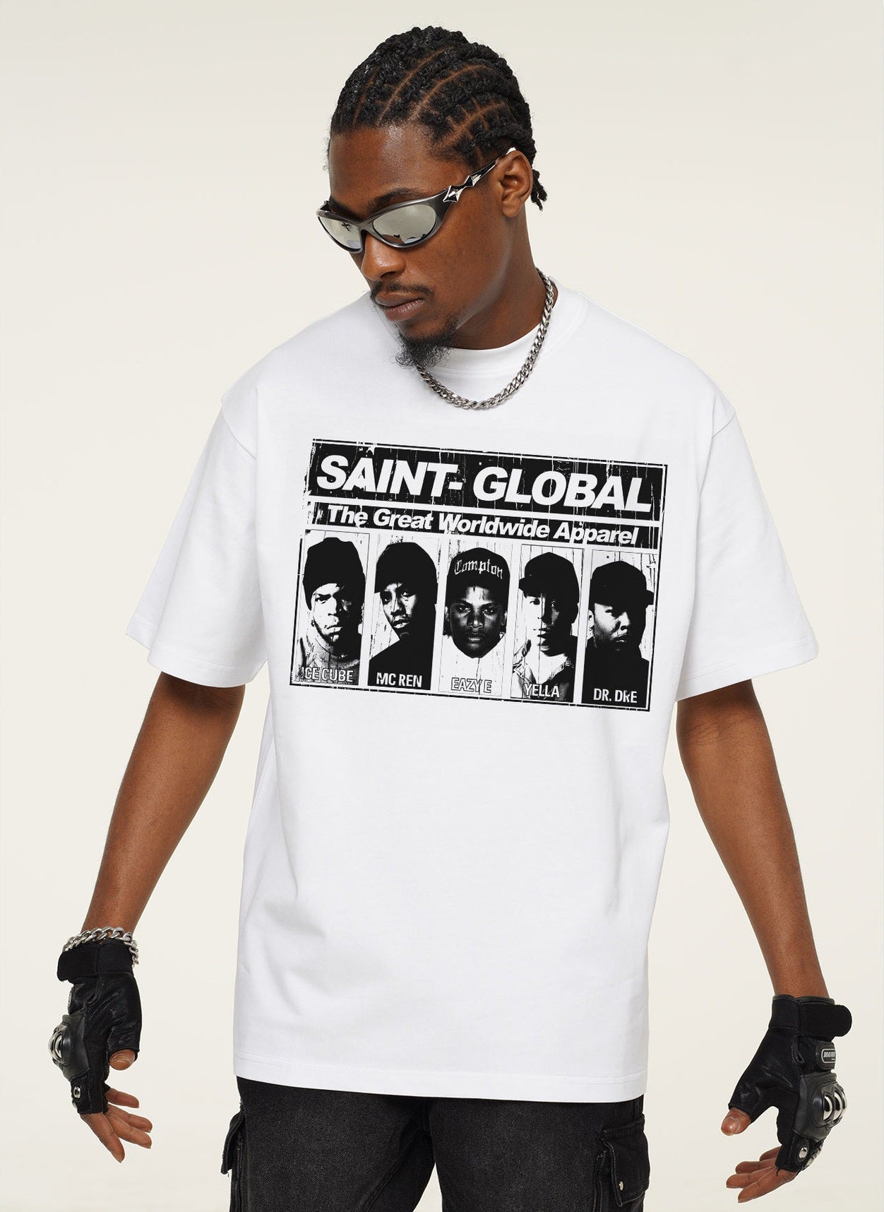 G.Z邁阿密南岸𝔾𝕣𝕠𝕦𝕟𝕕ℤ𝕖𝕣𝕠®✥南裝大佬✥ 美式嘻哈水洗重磅數男女中性N.W.A短袖上衣T-Shirt(亞洲版型)