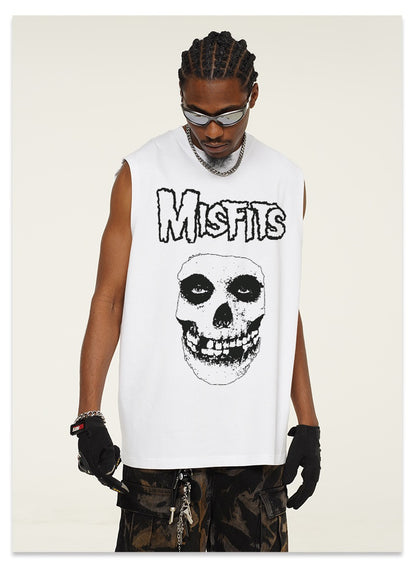 G.Z邁阿密南岸𝔾𝕣𝕠𝕦𝕟𝕕ℤ𝕖𝕣𝕠®✥南裝大佬✥ 美式嘻哈水洗重磅數男女中性Misfits坎肩背心亞洲版型)