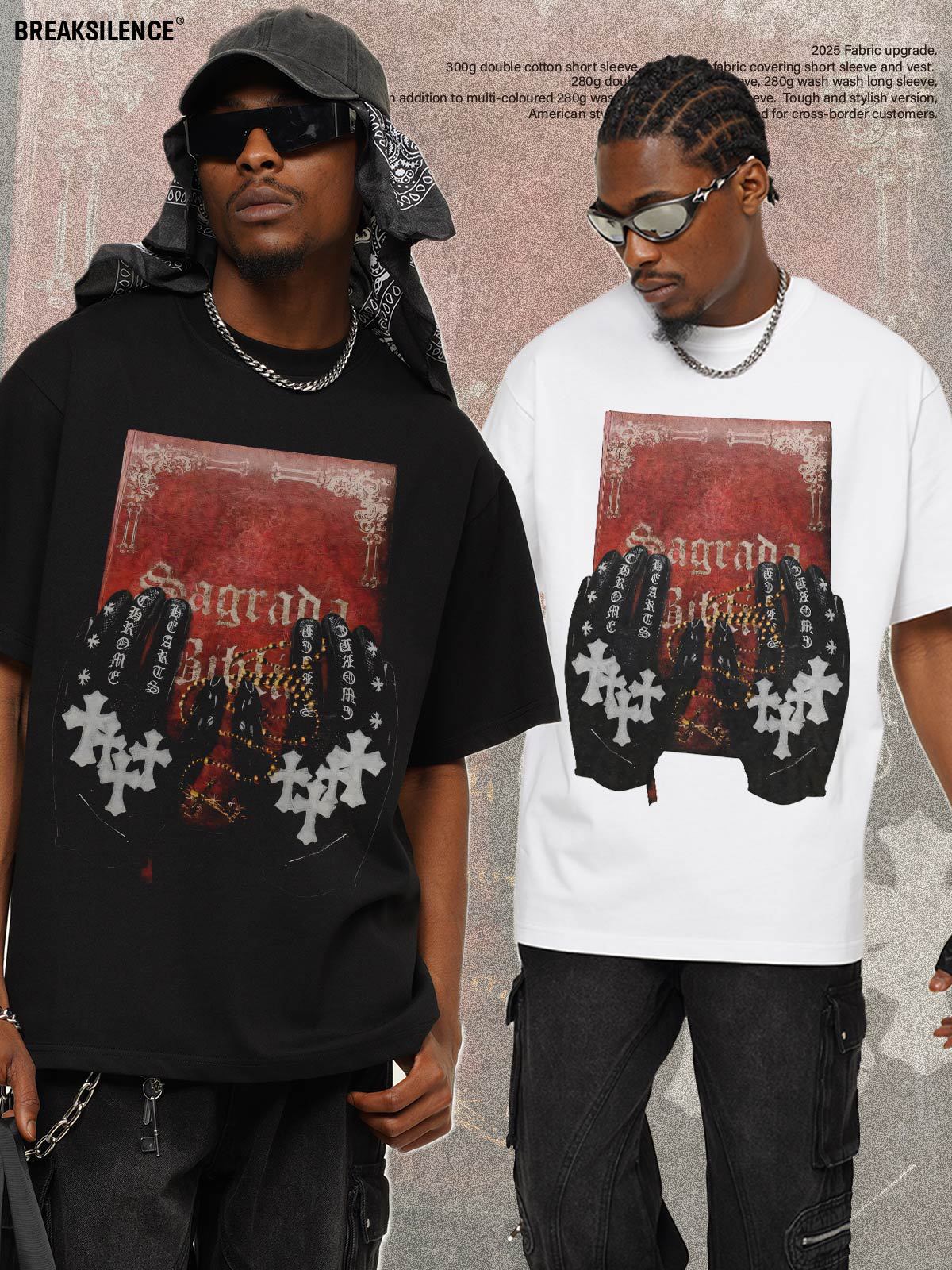 G.Z邁阿密南岸𝔾𝕣𝕠𝕦𝕟𝕕ℤ𝕖𝕣𝕠®✥南裝大佬✥ 美式嘻哈水洗重磅數男女中性Holy Code短袖上衣T-Shirt(亞洲版型)