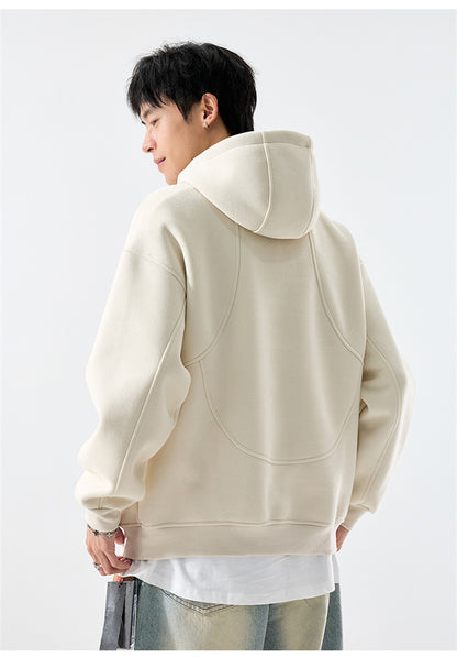 𝔾𝕣𝕠𝕦𝕟𝕕ℤ𝕖𝕣𝕠®2026年秋冬款復古寬鬆拼中領面罩連帽長袖T-SHIRT