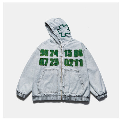 🔥𝔾𝕣𝕠𝕦𝕟𝕕⇔ℤ𝕖𝕣𝕠®25-26年秋冬新款vintag經典復古拼布連帽夾克牛仔外套