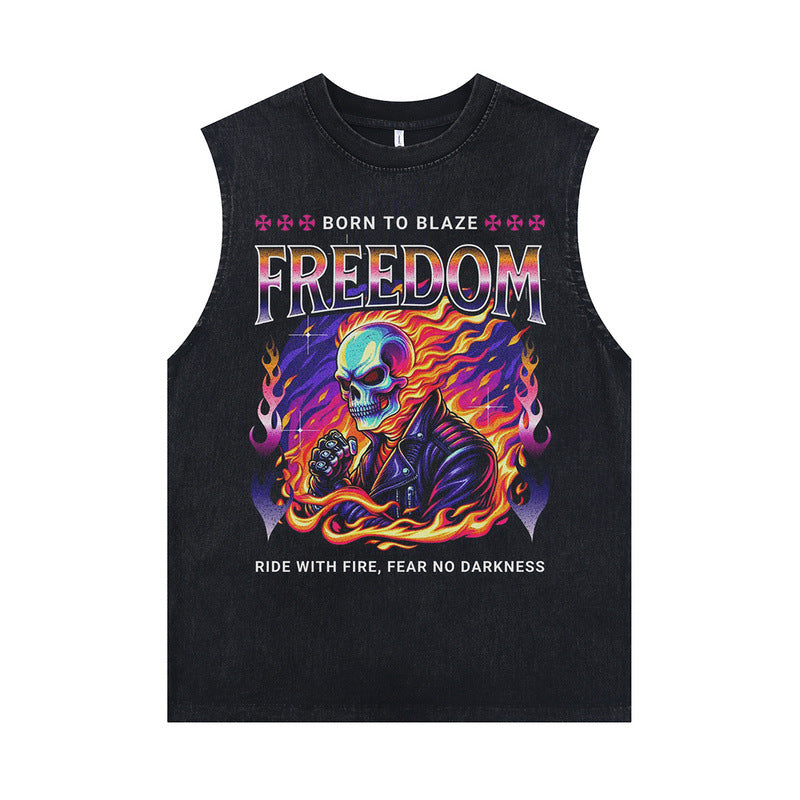 ♠𝔾𝕣𝕠𝕦𝕟𝕕ℤ𝕖𝕣𝕠♠美式風格夏日新款水洗破壞厚磅多款式圖片C區坎肩無袖背心