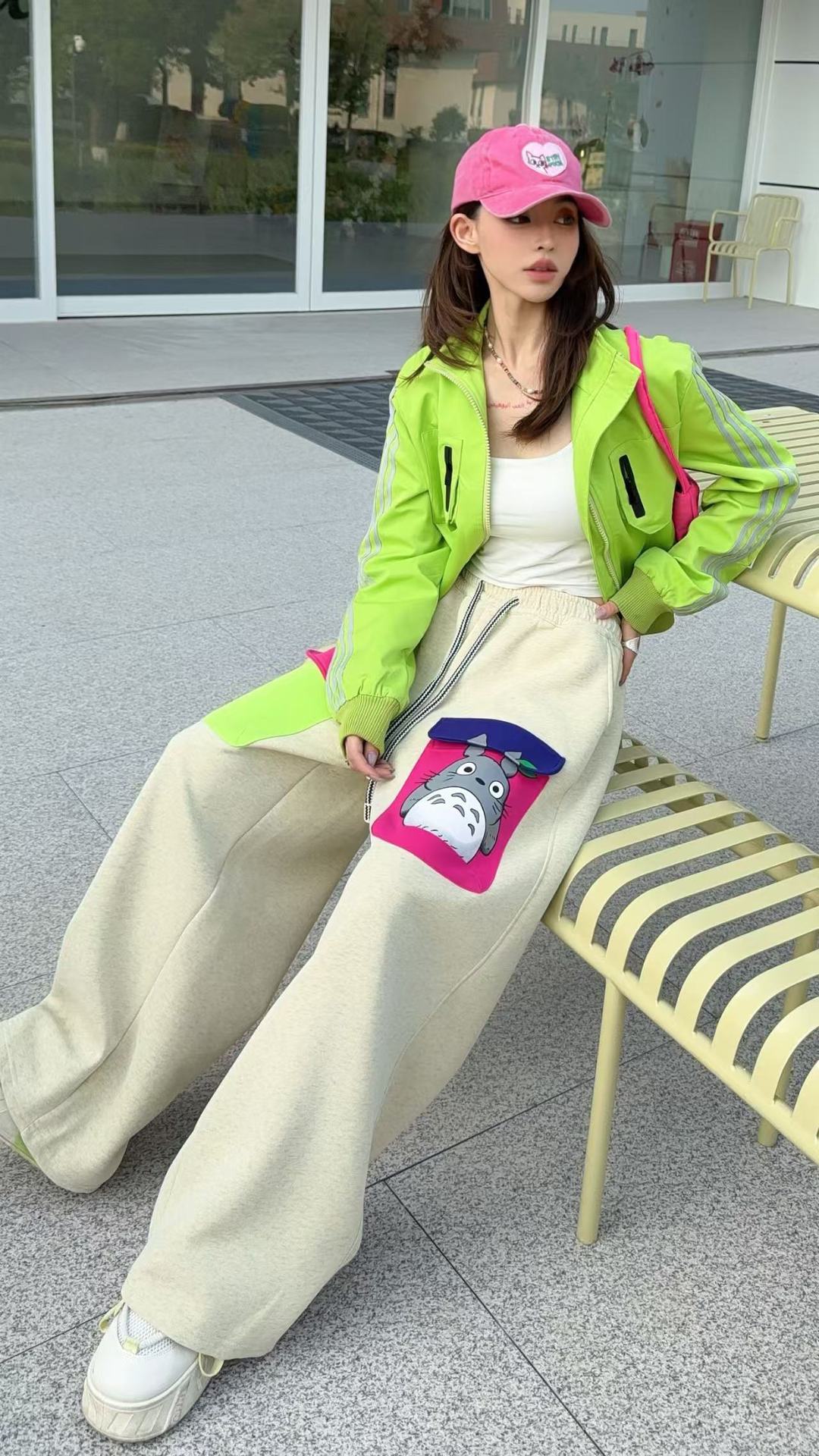 🄶🅁🄾🅄🄽🄳♾🅉🄴🅁🄾25-26SS♾無性別穿搭OverSize美式新款卡通口袋寬管長褲(現貨優惠)