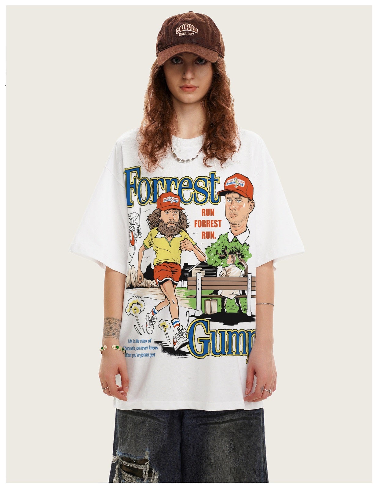 G.Z邁阿密南岸𝔾𝕣𝕠𝕦𝕟𝕕ℤ𝕖𝕣𝕠®✥南裝大佬✥ 美式嘻哈水洗重磅數男女中性奔跑吧阿甘短袖上衣T-Shirt(亞洲版型)