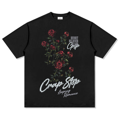 G.Z邁阿密南岸✥𝔾𝕣𝕠𝕦𝕟𝕕ℤ𝕖𝕣𝕠®✥2025年南裝大佬/美式嘻哈寬鬆重磅數城市玫瑰男女中性T-Shirt上衣