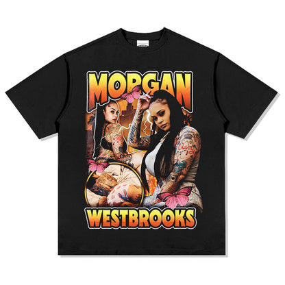 G.Z邁阿密南岸✥𝔾𝕣𝕠𝕦𝕟𝕕ℤ𝕖𝕣𝕠®✥2025年南裝大佬/美式嘻哈寬鬆重磅數MorganWestbrooks男女中性T-Shirt上衣