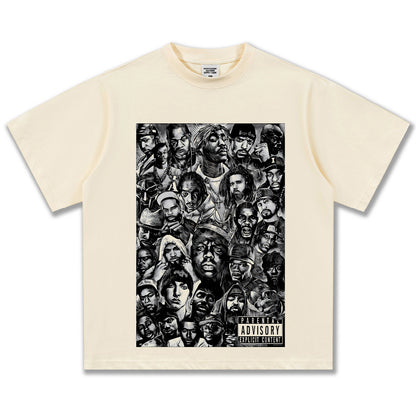 G.Z邁阿密南岸𝔾𝕣𝕠𝕦𝕟𝕕ℤ𝕖𝕣𝕠®✥南裝大佬✥ 美式嘻哈水洗重磅數男女中性經典嘻哈明星短袖上衣T-Shirt(亞洲版型)