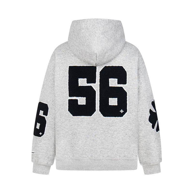 𝔾𝕣𝕠𝕦𝕟𝕕ℤ𝕖𝕣𝕠®2026年秋冬款新款經典復古老花數字連帽夾克外套 4色