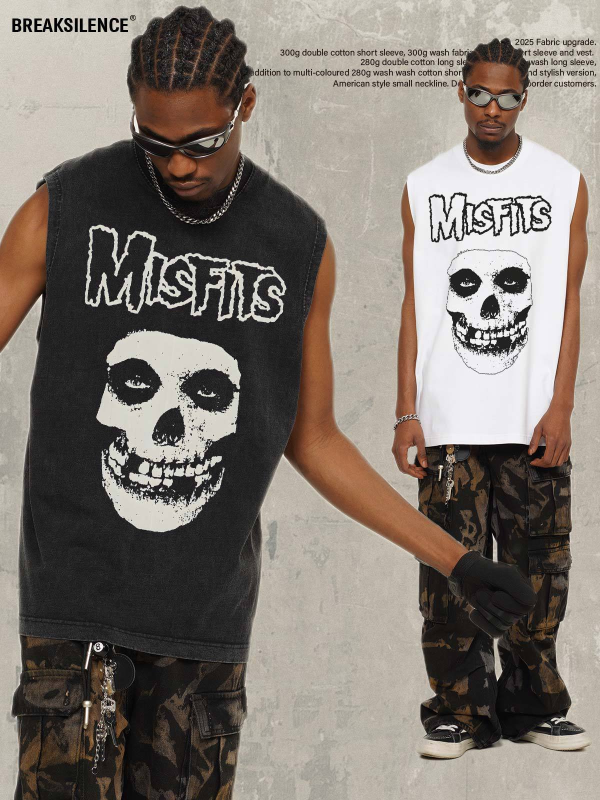 G.Z邁阿密南岸𝔾𝕣𝕠𝕦𝕟𝕕ℤ𝕖𝕣𝕠®✥南裝大佬✥ 美式嘻哈水洗重磅數男女中性Misfits坎肩背心亞洲版型)