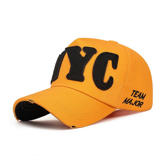 ✥𝔾𝕣𝕠𝕦𝕟𝕕ℤ𝕖𝕣𝕠®✥Deluxe２０２4年/美式嘻哈休閒N.Y.C大貼布作舊破壞復古老帽棒球帽