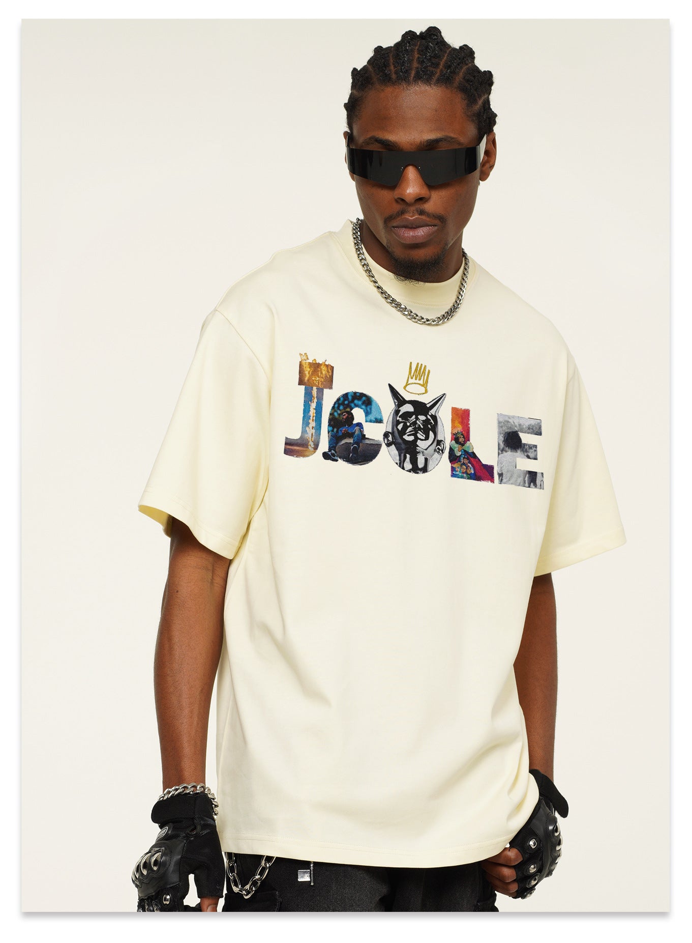 G.Z邁阿密南岸𝔾𝕣𝕠𝕦𝕟𝕕ℤ𝕖𝕣𝕠®✥南裝大佬✥ 美式嘻哈水洗重磅數男女中性J.COLE短袖上衣T-Shirt(亞洲版型)