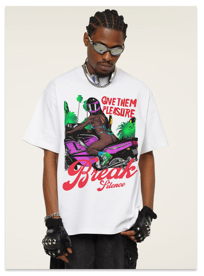 G.Z邁阿密南岸𝔾𝕣𝕠𝕦𝕟𝕕ℤ𝕖𝕣𝕠®✥南裝大佬✥ 美式嘻哈水洗重磅數男女中性速度與激情短袖上衣T-Shirt(亞洲版型)