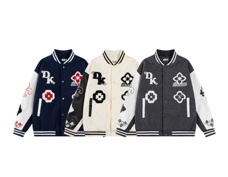 𝔾𝕣𝕠𝕦𝕟𝕕ℤ𝕖𝕣𝕠®2026年秋冬款復古PU皮革老花字母棒球夾克外套(加厚限量)