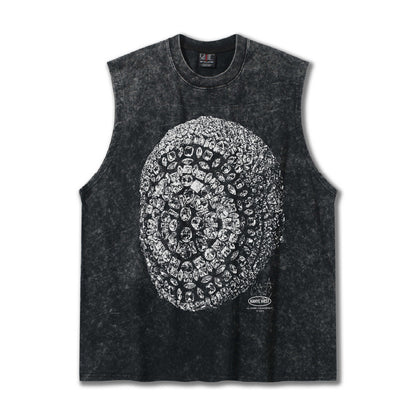 G.Z邁阿密南岸𝔾𝕣𝕠𝕦𝕟𝕕ℤ𝕖𝕣𝕠®✥南裝大佬✥ 美式嘻哈水洗重磅數男女中性kanye west坎肩背心亞洲版型)