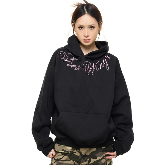 𝔾𝕣𝕠𝕦𝕟𝕕ℤ𝕖𝕣𝕠®2026年秋冬款復古新款厚磅數電繡字母連帽長袖T-shrit