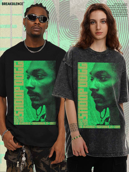 G.Z邁阿密南岸𝔾𝕣𝕠𝕦𝕟𝕕ℤ𝕖𝕣𝕠®✥南裝大佬✥ 美式嘻哈水洗重磅數男女中性SnoopDogg短袖上衣T-Shirt(亞洲版型)