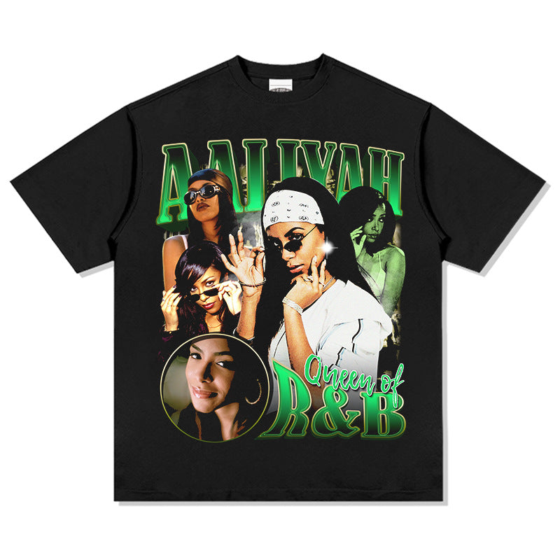 G.Z邁阿密南岸✥𝔾𝕣𝕠𝕦𝕟𝕕ℤ𝕖𝕣𝕠®✥2025年南裝大佬/美式嘻哈寬鬆重磅數ALIYAH男女中性T-Shirt上衣